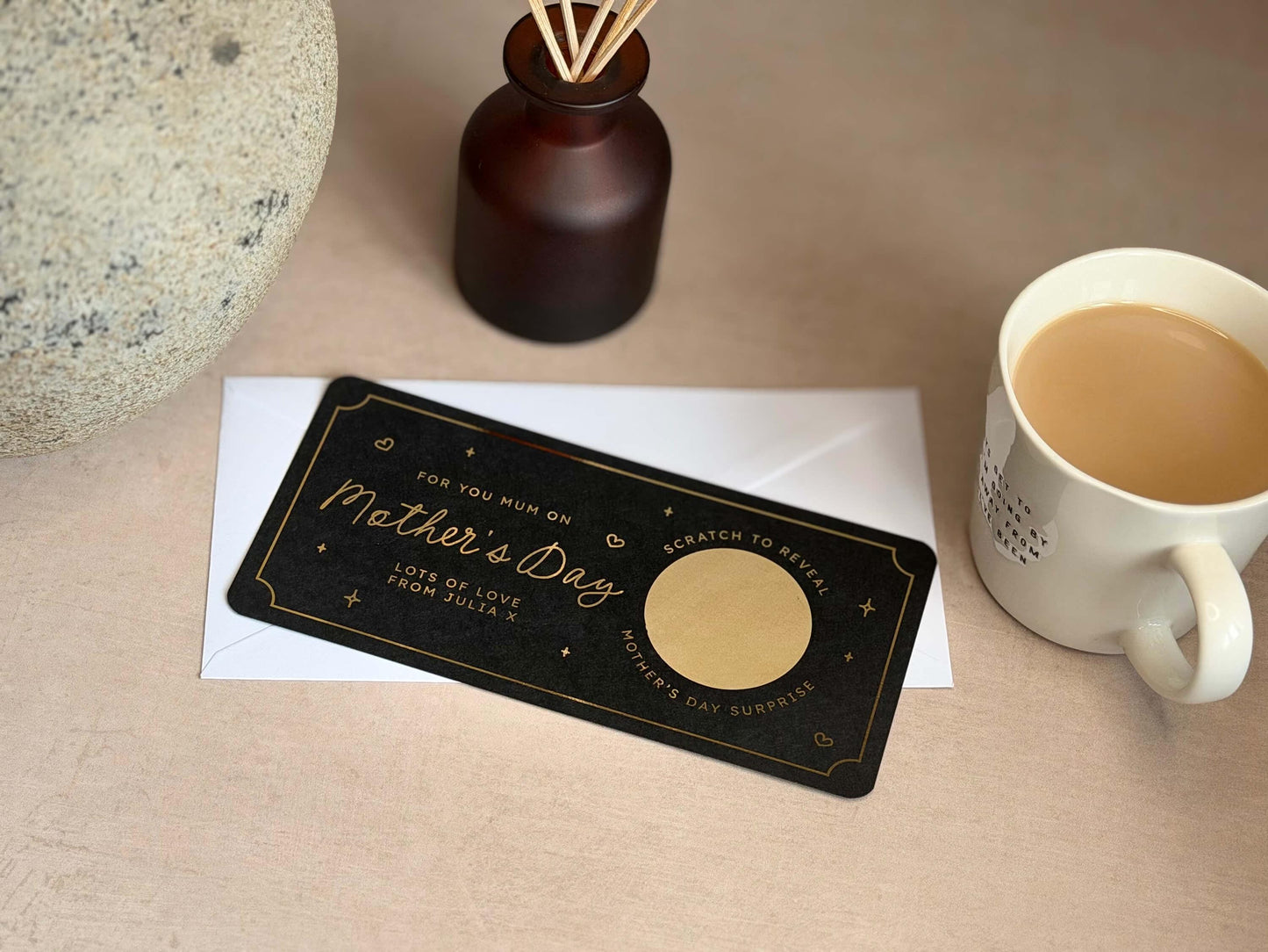 Meaningful Mother’s Day present for Mum with personalised scratch reveal message