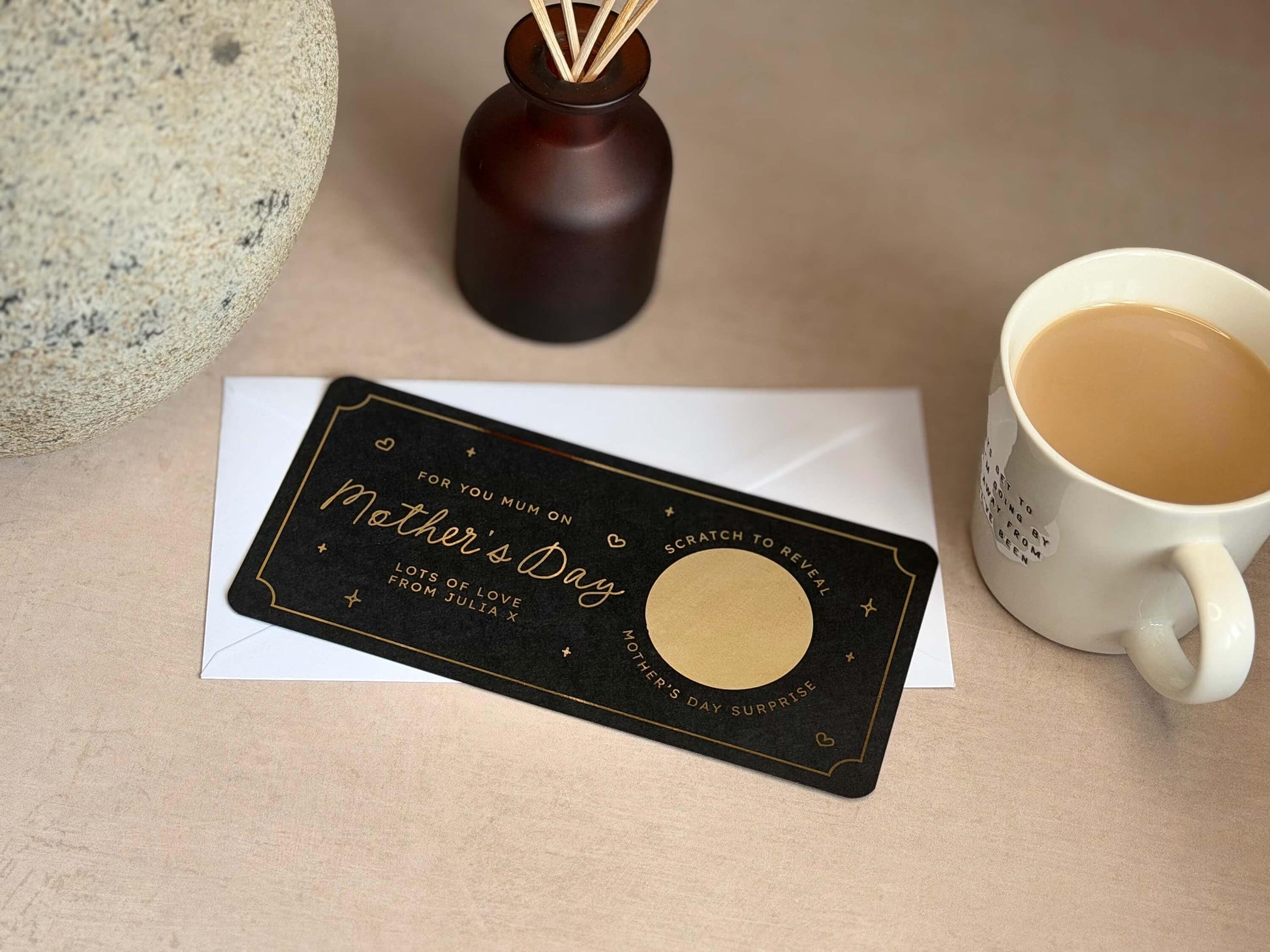 Meaningful Mother’s Day present for Mum with personalised scratch reveal message
