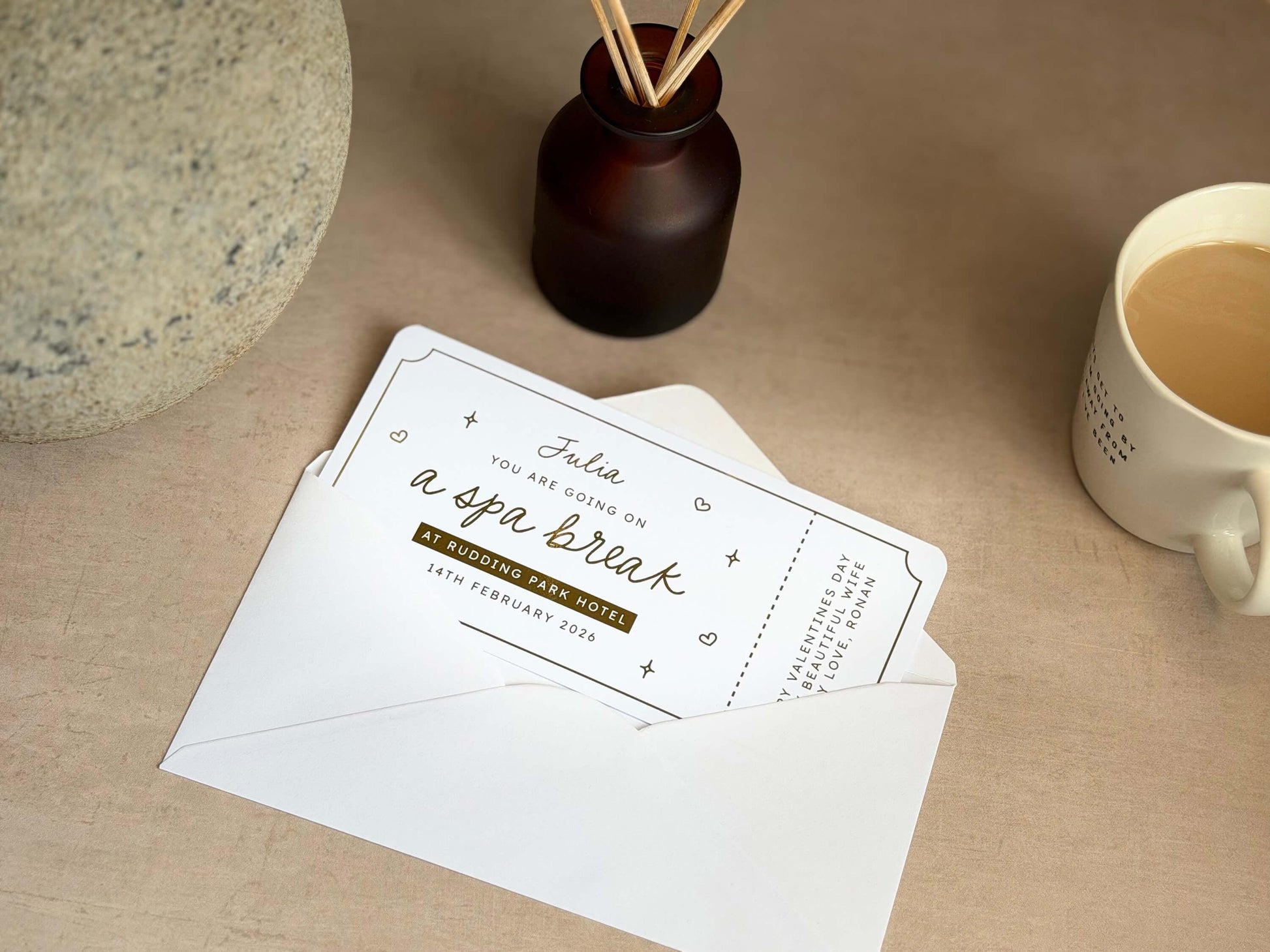 Personalised scratch ticket for a spa day gift, perfect for a thoughtful and relaxing surprise
